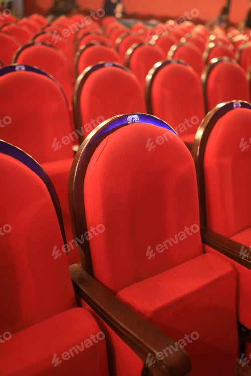 Preview: View Of Row Red Chairs In Cinema