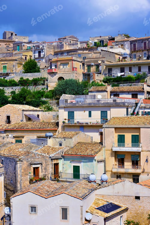 Preview: Panorama Of Modica Sicily Italy