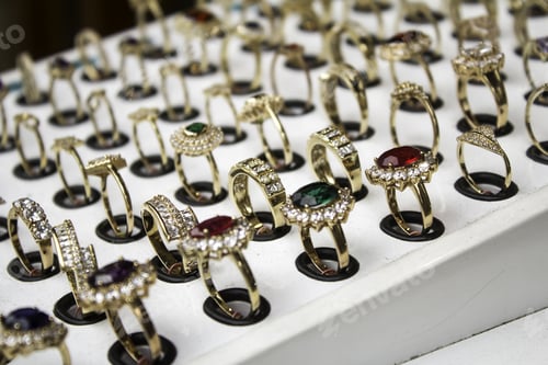 Preview: Gold Rings With Diamonds In Jewelry, Luxury Accessories