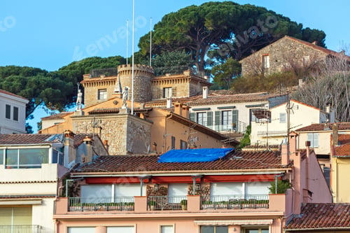 Preview: Colourful Houses Under Castle In Cannes France