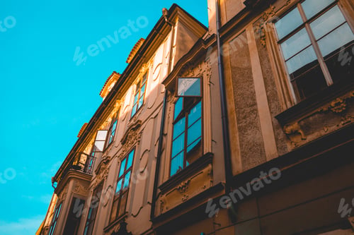 Preview: Typical Building At Prague - Czech Republic From The Low Angle View
