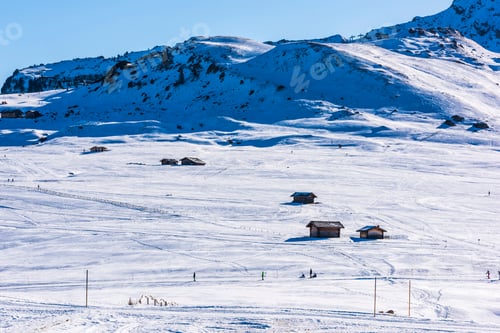 Preview: Dream Atmosphere And Views. Winter On The Alpe Di Siusi, Dolomites. Italy