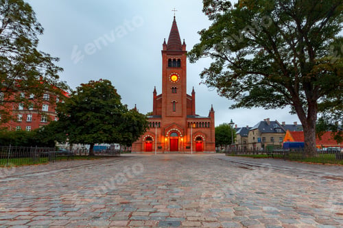 Preview: Copenhagen. The Church Of St. Paul At Dawn.