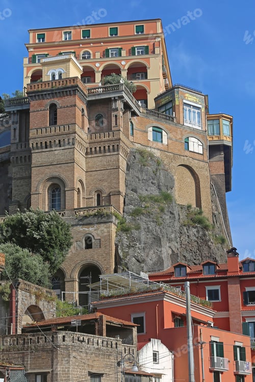 Preview: Houses At Hill Cliff In Sorrento Italy