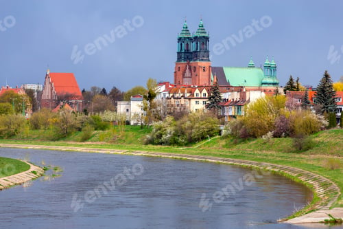 Preview: City Embankment And The Cathedral Of The Most Holy Theotokos On Tumskiy Island On A Sunny Spring