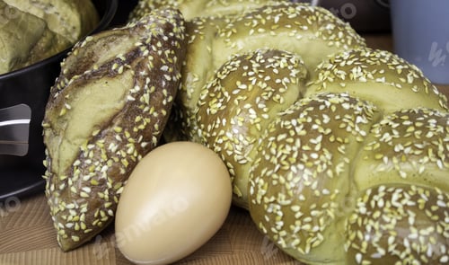 Preview: Healthy Wholemeal Bread With Flour And Fruits, Food And Nutrition