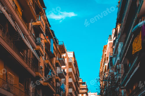 Preview: Street At Thessaloniki With Copy Space In The Middle
