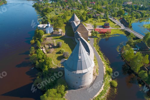 Preview: Sunny May Day Over The Old Ladoga Fortress. Leningrad Region, Russia