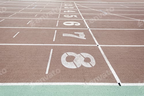 Preview: Running Track With Symbols Sports Center, Sports And Training