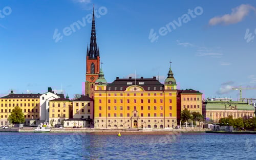Preview: View Of The Island Of Galma Stan On A Sunny Day. Stockholm. Sweden.