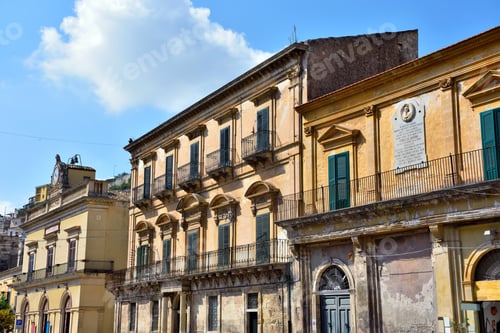 Preview: Glimpse Of Historic Building In Modica Sicily Italy