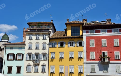 Preview: Historic Buildings In Piazza Del Duomo Trento Italy