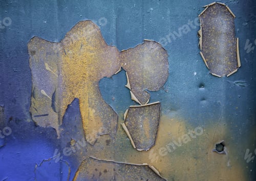 Preview: Wall With Industrial And Deteriorated Paint, Construction And Architecture, Texture
