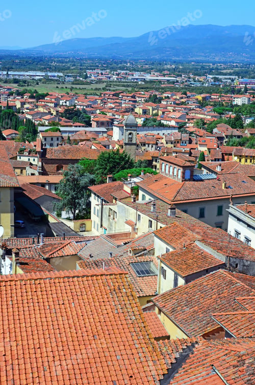 Preview: Panorama Of The Beautiful City Of Arezzo In Tuscany - Italy