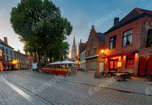 Preview: Brugge. Old Medieval Street.