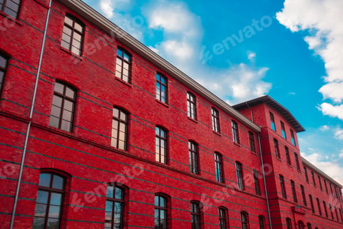 Preview: Big Industrial Brick Office With Red Facade