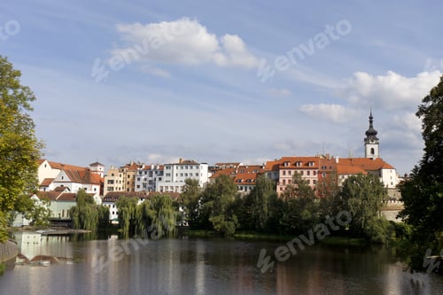 Preview: Colorful Royal Medieval Town Pisek Above The River Otava, Czech Republic