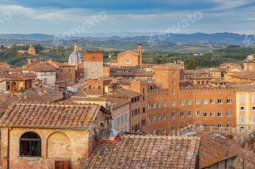 Preview: Siena. Aerial View Of The City.