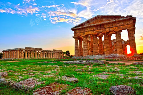 Preview: The Temple Of Hera And Neptune In Greek Temple Located In Capaccio Paestum Italy