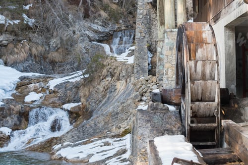 Preview: Old Mill With Waterwheel.