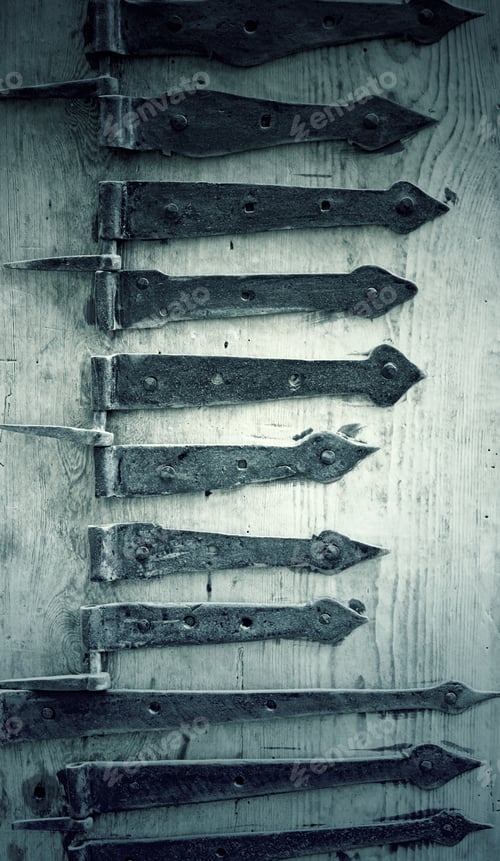 Preview: Rusty Hinges And Aged Iron, Security And Decoration