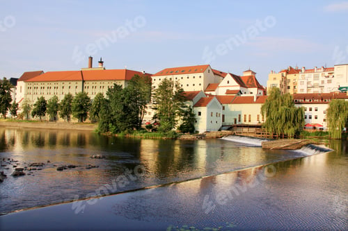 Preview: The Medieval Town Pisek In Czech Republic On The River Otava