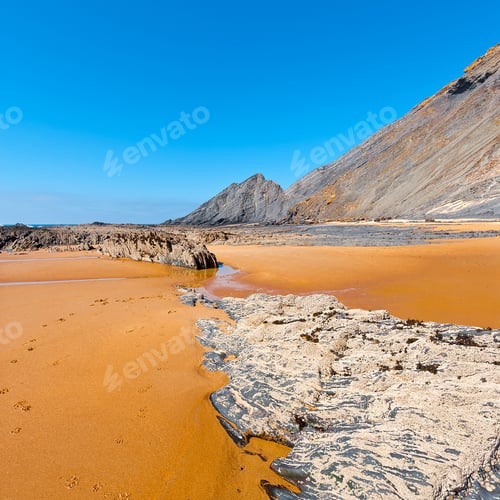 Preview: Black Rocks On The Coast Of Atlantic Ocean In Portugal