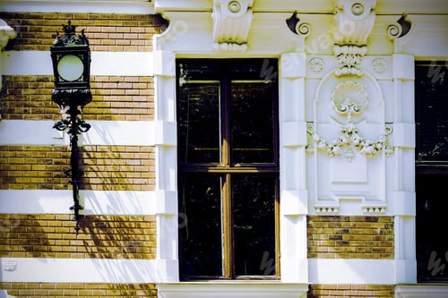 Preview: Classic Facade Of A Residential Building In The Austrian Capital Vienna. Vintage Style
