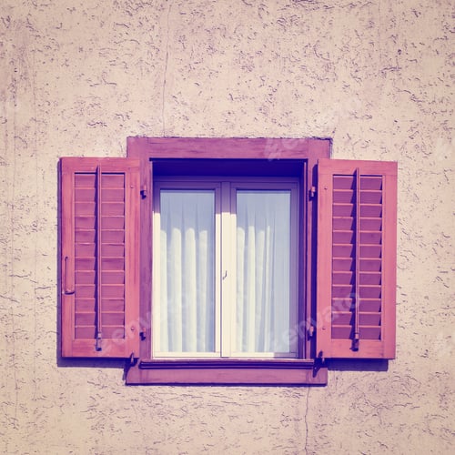 Preview: Simple Window With White Curtain In Switzerland, Instagram Effect