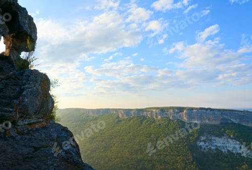 Preview: Morning Cloudy View From Top Of Mangup Kale - Historic Fortress And Ancient Cave Settlement In