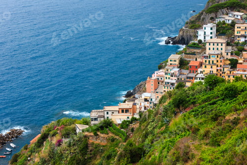 Preview: Beautiful Summer Riomaggiore - One Of Five Famous Villages Of Cinque Terre National Park In