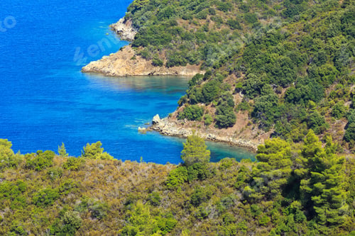 Preview: Aegean Sea Coast Landscape With Aquamarine Water(Chalkidiki, Greece).