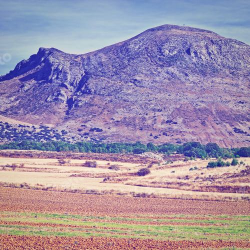 Preview: Plowed Fields In The Cantabrian Mountain, Spain, Instagram Effect