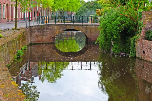 Preview: Embankment Of The Canal In The Dutch City Of Amersfoort