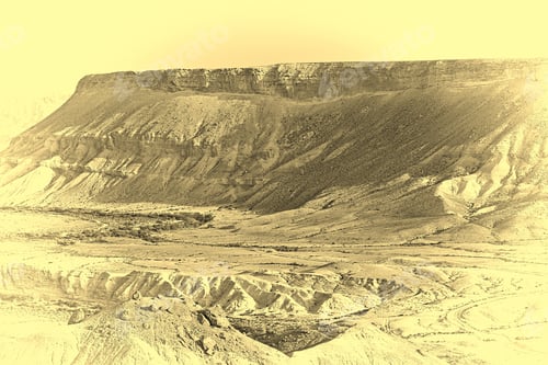 Preview: Stones Of Negev Desert In Israel, Retro Image Filtered Style