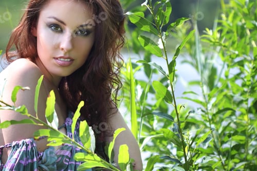 Preview: Beautiful Girl On A Walk In The Park By The Lake