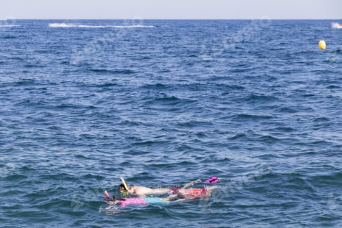 Preview: Coast In Benissa Summertime Alicante Spain Snorkelers