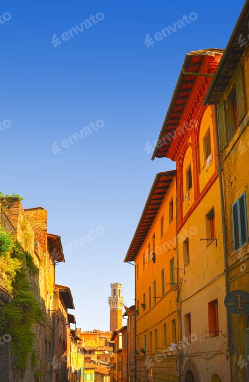 Preview: The Architecture Of The Medieval Italian City, Narrow Streets, Windows With Shutters, Stone