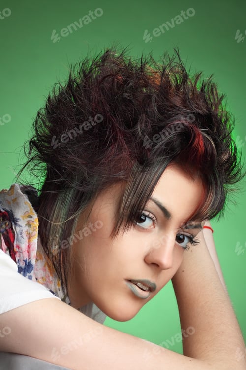 Preview: Beautiful Young Woman. Art Of Makeup. Groomed Skin. Good Hairstyle