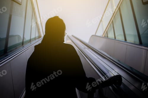 Preview: The Asian Woman Portrait Travelling In Bangkok , Thailand By Wearing The Preventive Mask On Her
