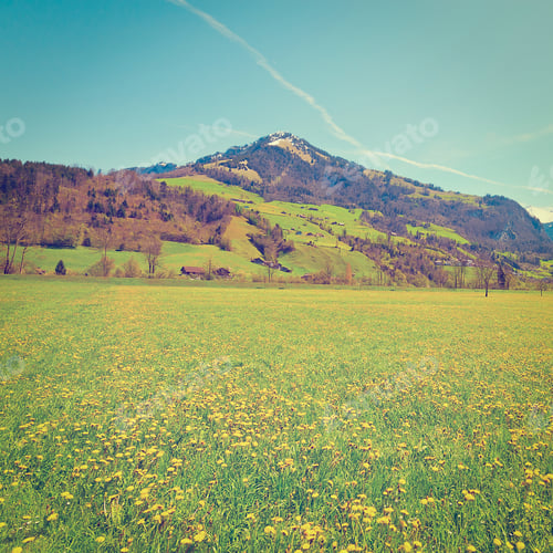 Preview: Small Village High Up In The Swiss Alps, Instagram Effect
