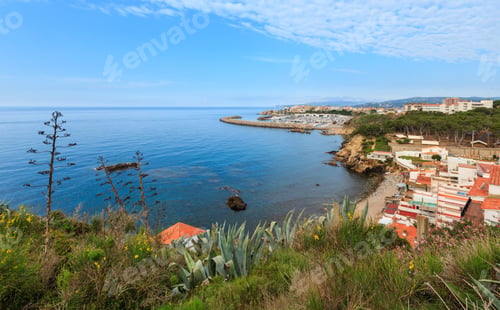 Preview: Port Palamos (Spain). Summer Sea Coastline Morning Landscape.