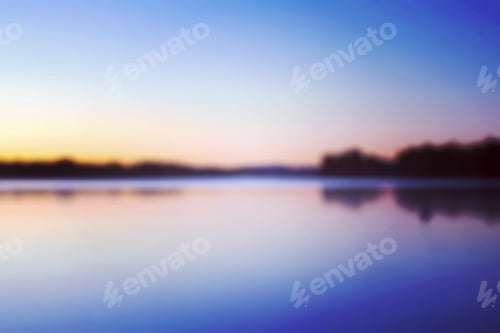 Preview: A Beautiful Scenery During Sunset From Finland In A Blurry Mode. Image Has A Field Blur Applied