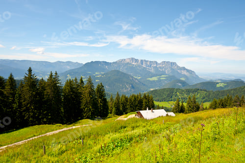 Preview: Farmhouse In The Bavarian Alps, Germany