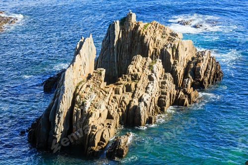 Preview: Rock Near Shore. Atlantic Ocean Coast (Mexota Beach, Spain) .