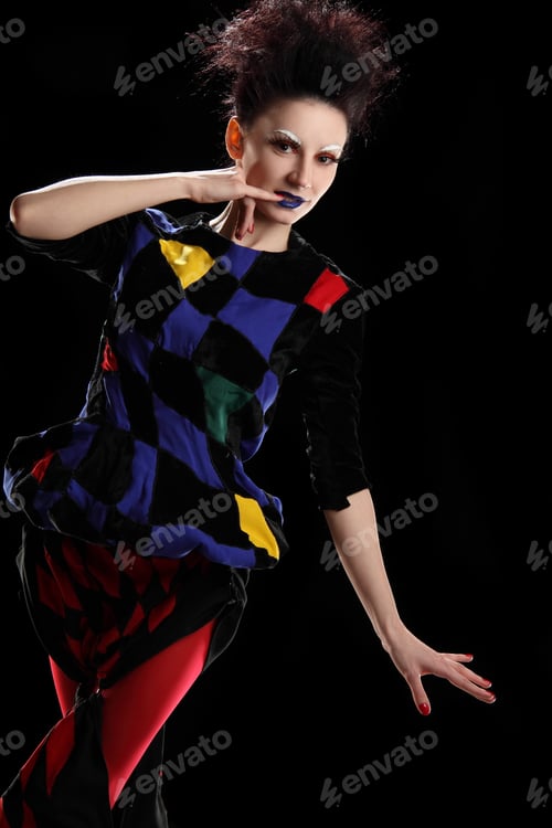 Preview: Model Photography Girls In Costumes Harlequin