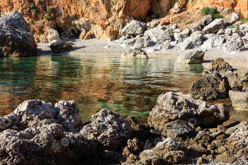 Preview: Paradise Sea Bay With Azure Water And Beach View From Coastline Trail Of Zingaro Nature Reserve