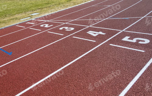 Preview: Finish Line On A Freshly Renewed Running Tracks.
