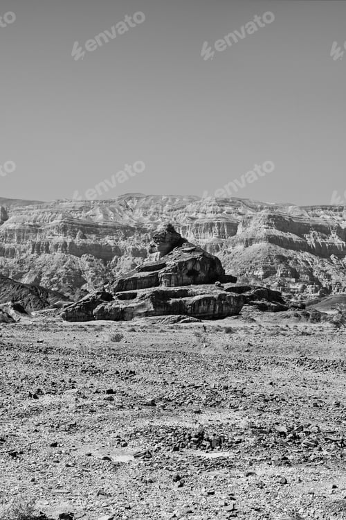 Preview: Rocky Hills Of The Negev Desert In Israel. Breathtaking Landscape Of The Rock Formations In The