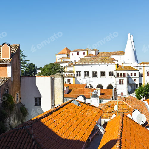 Preview: View To Historic Center City Of Sintra In Portugal